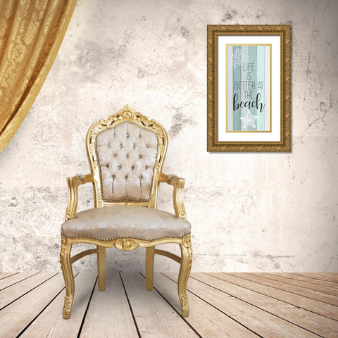 Live in the Sun 1 Gold Ornate Wood Framed Art Print with Double Matting by Kimberly, Allen
