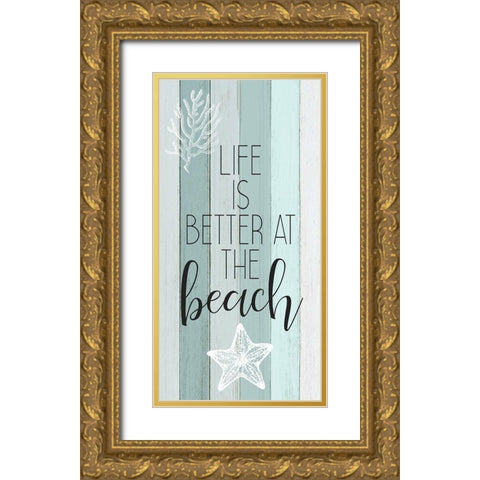 Live in the Sun 1 Gold Ornate Wood Framed Art Print with Double Matting by Kimberly, Allen