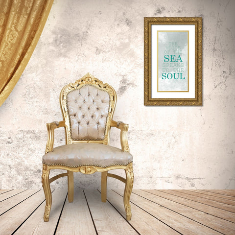 The Voice of the Sea 3 Gold Ornate Wood Framed Art Print with Double Matting by Kimberly, Allen