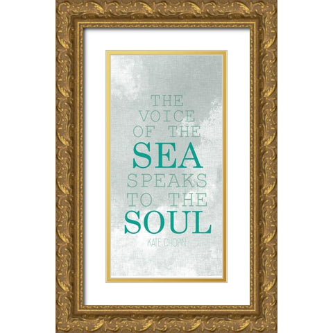 The Voice of the Sea 3 Gold Ornate Wood Framed Art Print with Double Matting by Kimberly, Allen