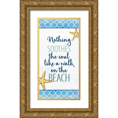 Bayside 9 Gold Ornate Wood Framed Art Print with Double Matting by Allen, Kimberly