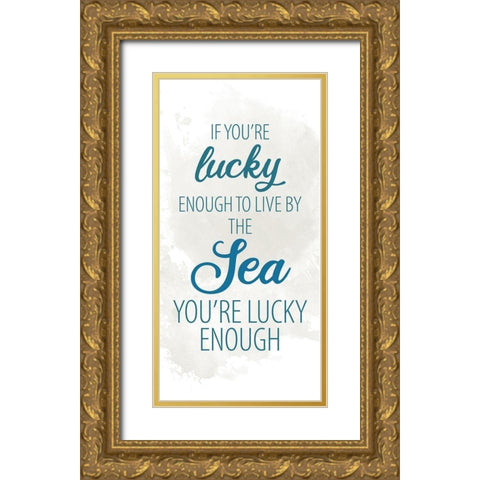 By the Sea 6 Gold Ornate Wood Framed Art Print with Double Matting by Allen, Kimberly