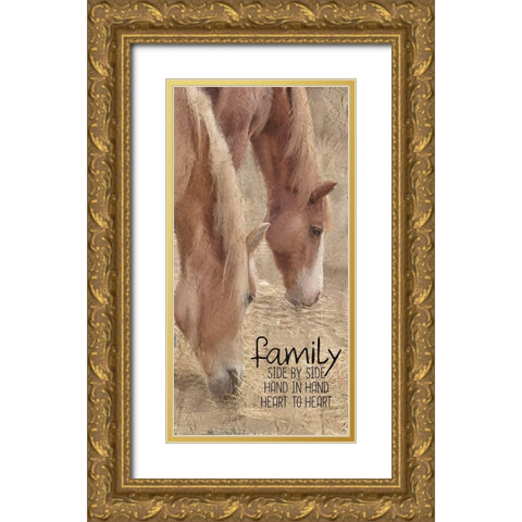 Side by Side Gold Ornate Wood Framed Art Print with Double Matting by Allen, Kimberly