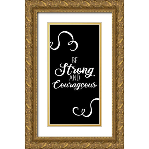 Strong 1 Gold Ornate Wood Framed Art Print with Double Matting by Allen, Kimberly