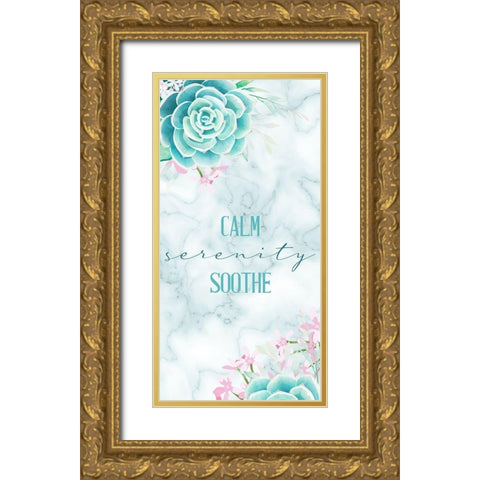 Relax Recharge 6 V2 Gold Ornate Wood Framed Art Print with Double Matting by Allen, Kimberly