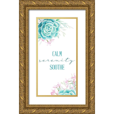 Relax Recharge 6 Gold Ornate Wood Framed Art Print with Double Matting by Allen, Kimberly