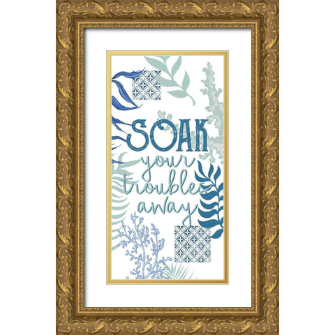 Under the Sea 4 Gold Ornate Wood Framed Art Print with Double Matting by Allen, Kimberly