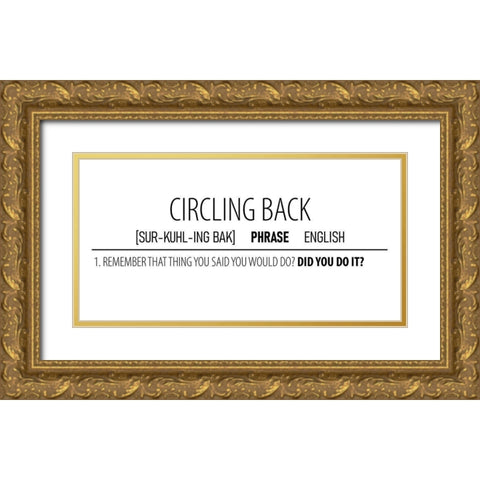 Circling Back Gold Ornate Wood Framed Art Print with Double Matting by Allen, Kimberly