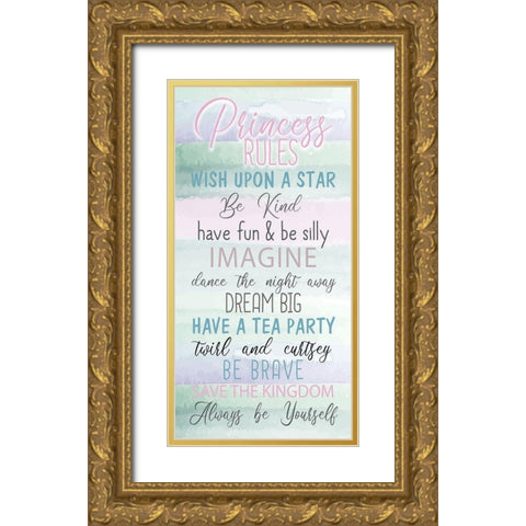 Fairytale Princess 1 Gold Ornate Wood Framed Art Print with Double Matting by Allen, Kimberly