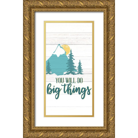Little Man 6 Gold Ornate Wood Framed Art Print with Double Matting by Allen, Kimberly
