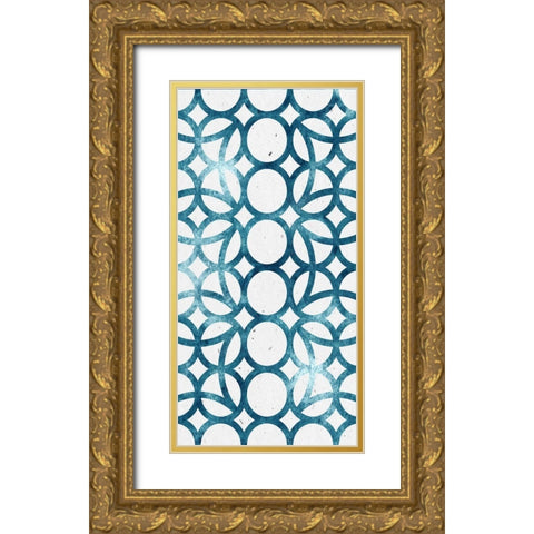 Panel Blues 2 Gold Ornate Wood Framed Art Print with Double Matting by Allen, Kimberly