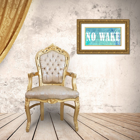 No Wake Gold Ornate Wood Framed Art Print with Double Matting by Allen, Kimberly