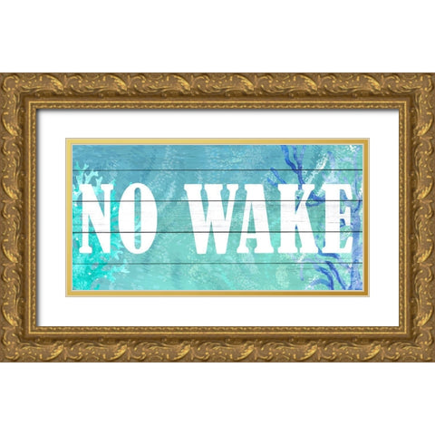 No Wake Gold Ornate Wood Framed Art Print with Double Matting by Allen, Kimberly