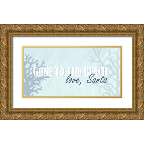 Gone To The Beach Gold Ornate Wood Framed Art Print with Double Matting by Allen, Kimberly