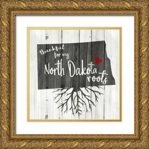 ND Roots Gold Ornate Wood Framed Art Print with Double Matting by Kimberly, Allen