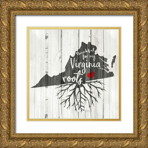 VA Roots Gold Ornate Wood Framed Art Print with Double Matting by Kimberly, Allen