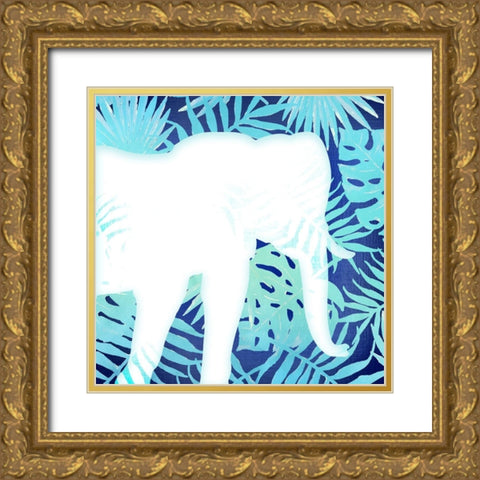 On Jungle Safari 4 Gold Ornate Wood Framed Art Print with Double Matting by Kimberly, Allen