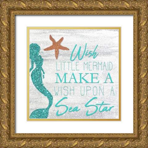 Mermaid Dreams 3 Gold Ornate Wood Framed Art Print with Double Matting by Kimberly, Allen