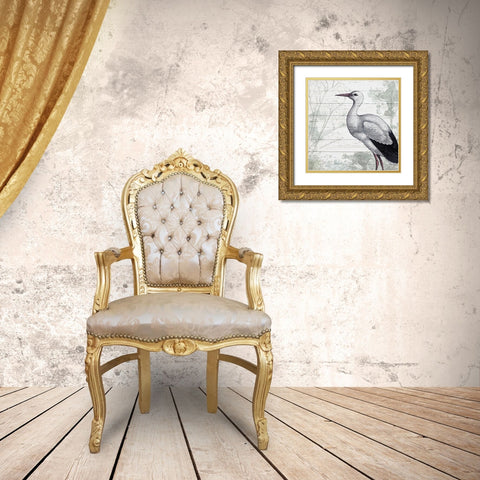 On the Shore 2 square Gold Ornate Wood Framed Art Print with Double Matting by Kimberly, Allen