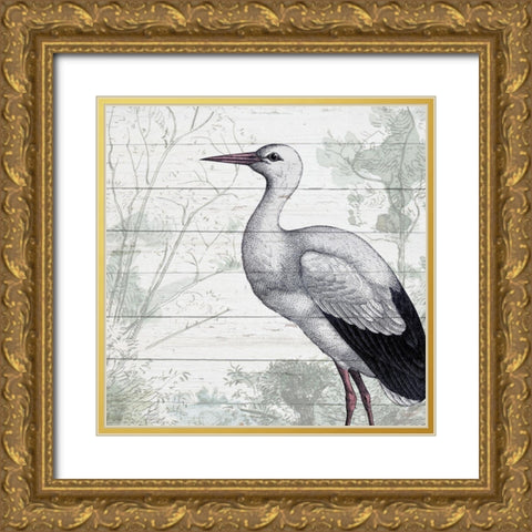 On the Shore 2 square Gold Ornate Wood Framed Art Print with Double Matting by Kimberly, Allen