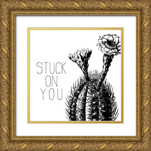 Stuck on You Gold Ornate Wood Framed Art Print with Double Matting by Kimberly, Allen