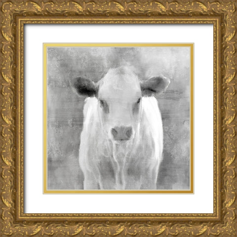 Spring Calf Gold Ornate Wood Framed Art Print with Double Matting by Kimberly, Allen