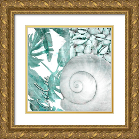 Seaside 3 Gold Ornate Wood Framed Art Print with Double Matting by Kimberly, Allen