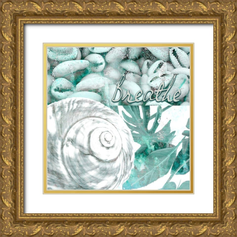 Seaside 4 Gold Ornate Wood Framed Art Print with Double Matting by Kimberly, Allen