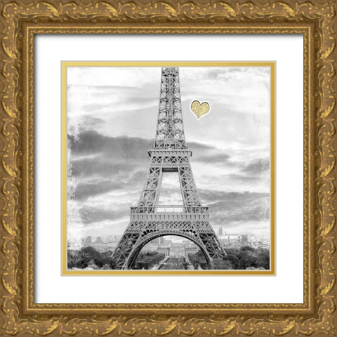 Meet Me in Paris 2 Gold Ornate Wood Framed Art Print with Double Matting by Kimberly, Allen