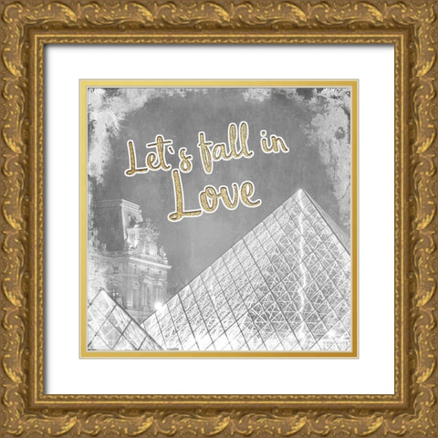 Meet Me in Paris 3 Gold Ornate Wood Framed Art Print with Double Matting by Kimberly, Allen