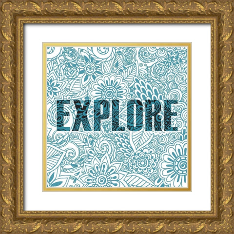 Dreaming 3 Gold Ornate Wood Framed Art Print with Double Matting by Kimberly, Allen