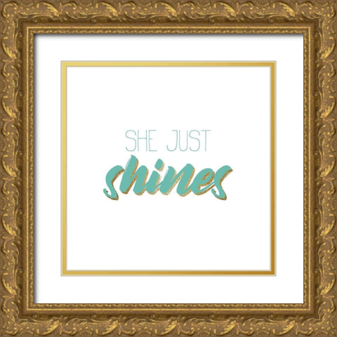 Sparkle and Shine 2 Gold Ornate Wood Framed Art Print with Double Matting by Kimberly, Allen