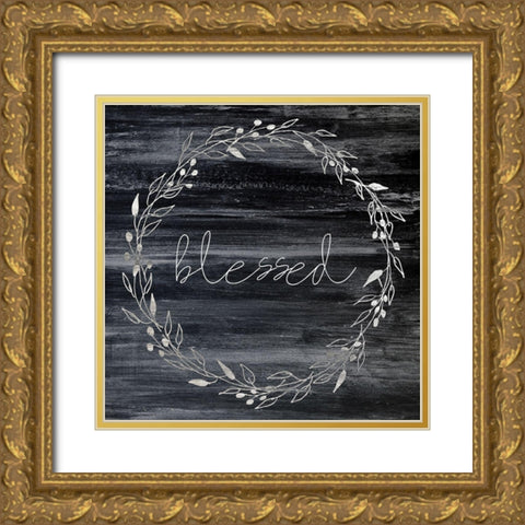 Blessed Gold Ornate Wood Framed Art Print with Double Matting by Kimberly, Allen