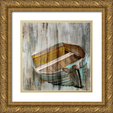 Beached Gold Ornate Wood Framed Art Print with Double Matting by Kimberly, Allen