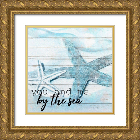 A Day at The Beach 6 Gold Ornate Wood Framed Art Print with Double Matting by Kimberly, Allen