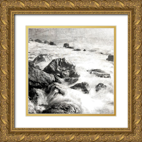Dusky Beach 2 Gold Ornate Wood Framed Art Print with Double Matting by Kimberly, Allen