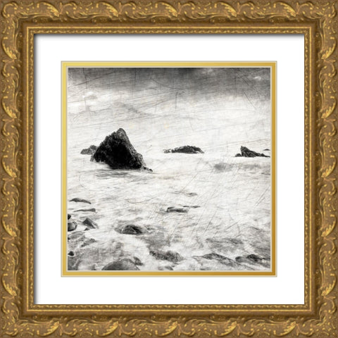 Dusky Beach 3 Gold Ornate Wood Framed Art Print with Double Matting by Kimberly, Allen