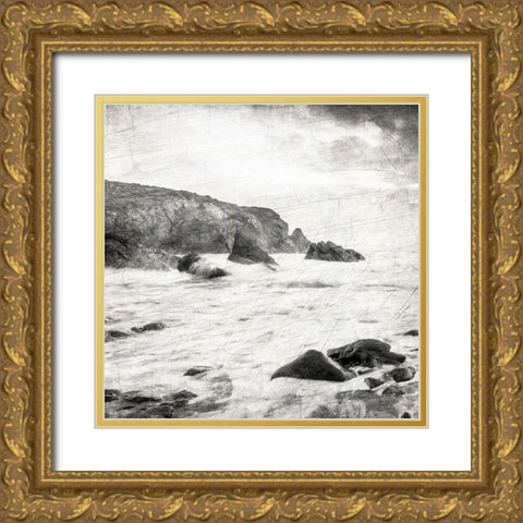 Dusky Beach 4 Gold Ornate Wood Framed Art Print with Double Matting by Kimberly, Allen