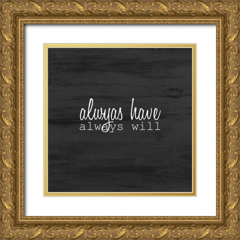 Love Always 2 Gold Ornate Wood Framed Art Print with Double Matting by Kimberly, Allen