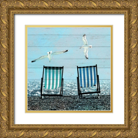 Coastal Life 3 Gold Ornate Wood Framed Art Print with Double Matting by Kimberly, Allen