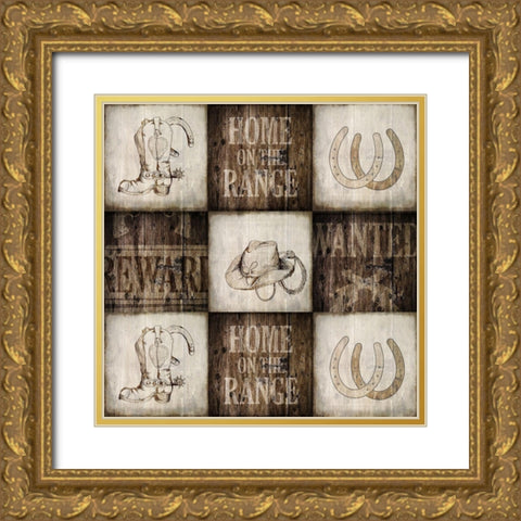 Home on the Range 3 Gold Ornate Wood Framed Art Print with Double Matting by Kimberly, Allen