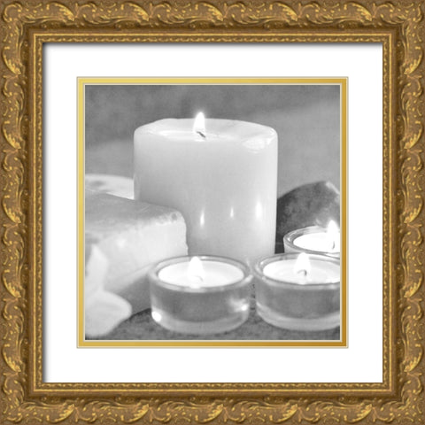 Candlelight Gold Ornate Wood Framed Art Print with Double Matting by Kimberly, Allen