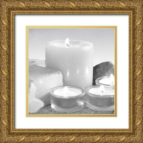 Candlelight Gold Ornate Wood Framed Art Print with Double Matting by Kimberly, Allen