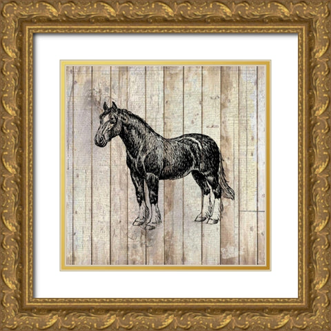 Farm Life 4 Gold Ornate Wood Framed Art Print with Double Matting by Allen, Kimberly