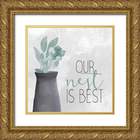 Our Nest Gold Ornate Wood Framed Art Print with Double Matting by Kimberly, Allen