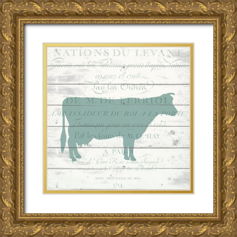 Farm Life C Gold Ornate Wood Framed Art Print with Double Matting by Kimberly, Allen