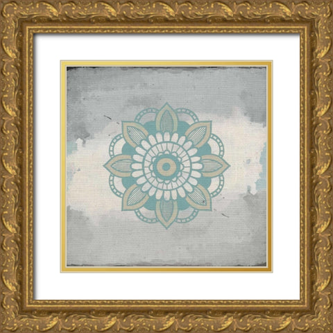 Henna Dreams 3 Gold Ornate Wood Framed Art Print with Double Matting by Allen, Kimberly