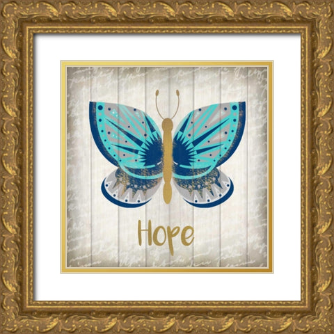 Indigo Native Hope Gold Ornate Wood Framed Art Print with Double Matting by Allen, Kimberly