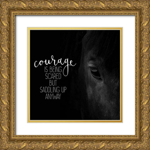 Courage Is Gold Ornate Wood Framed Art Print with Double Matting by Kimberly, Allen