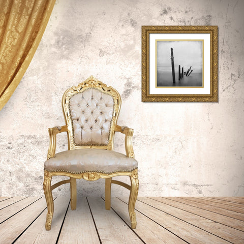 Forgotten Dock Gold Ornate Wood Framed Art Print with Double Matting by Kimberly, Allen